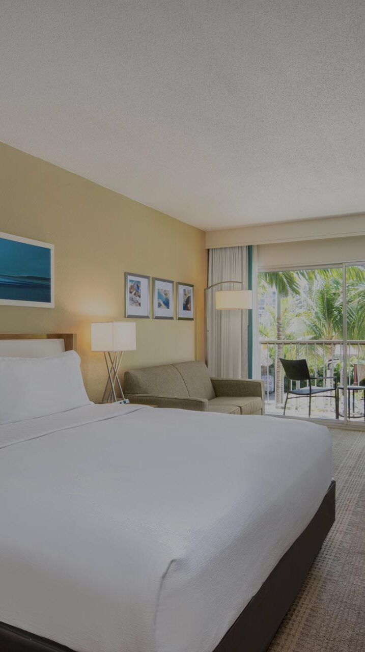 Guest room with a king bed