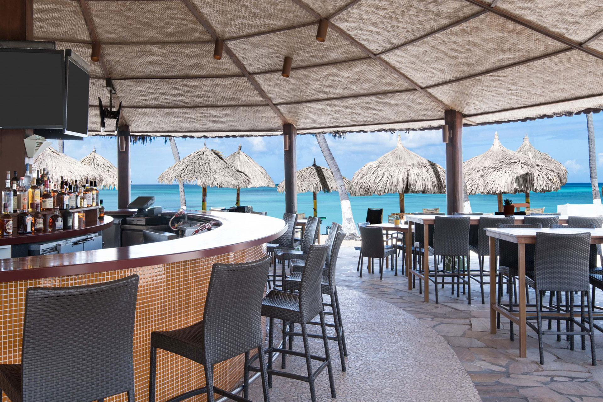 Oceanside Bar seating outdoors